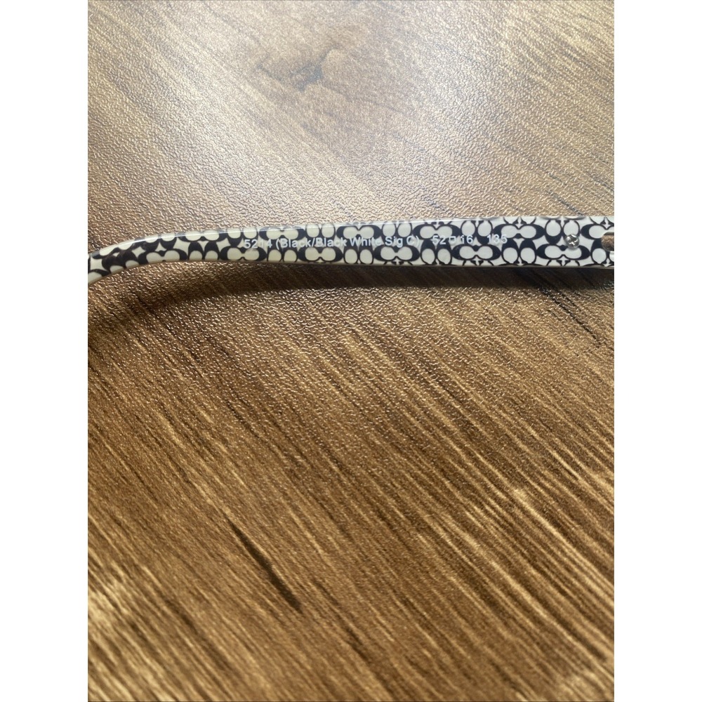 Coach Eyeglasses Women FRAMES ONLY HC 6052 Fannie 52-16-135 Black White 411 - Picture 14 of 16